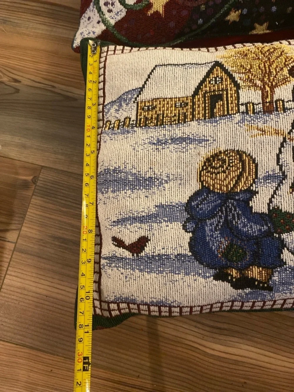 Set of Vintage Christmas Santa & Snowman Decorative Throw Pillows